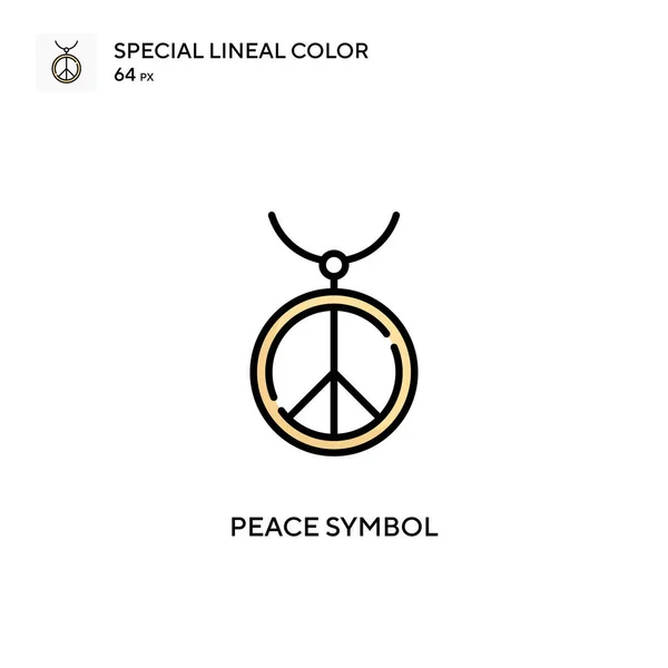 Σύμβολο Ειρήνης Ειδικό Γραμμικό Χρώμα Εικονίδιο Εικονογράφηση Πρότυπο Σχεδιασμού Συμβόλων — Διανυσματικό Αρχείο