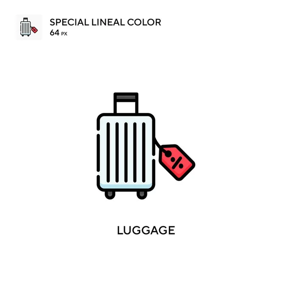 Gepäck Spezielles Lineares Farbsymbol Illustration Symbol Design Vorlage Für Web — Stockvektor