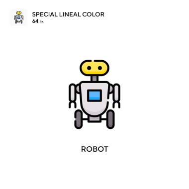 Robot Özel Renk Simgesi. Web mobil UI ögesi için resimleme sembolü tasarım şablonu. Düzenlenebilir vuruş üzerine mükemmel renk modern pictogram.