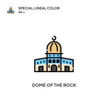 Rock Special Lineal renkli ikonun kubbesi. Web mobil UI ögesi için resimleme sembolü tasarım şablonu. Düzenlenebilir vuruş üzerine mükemmel renk modern pictogram.