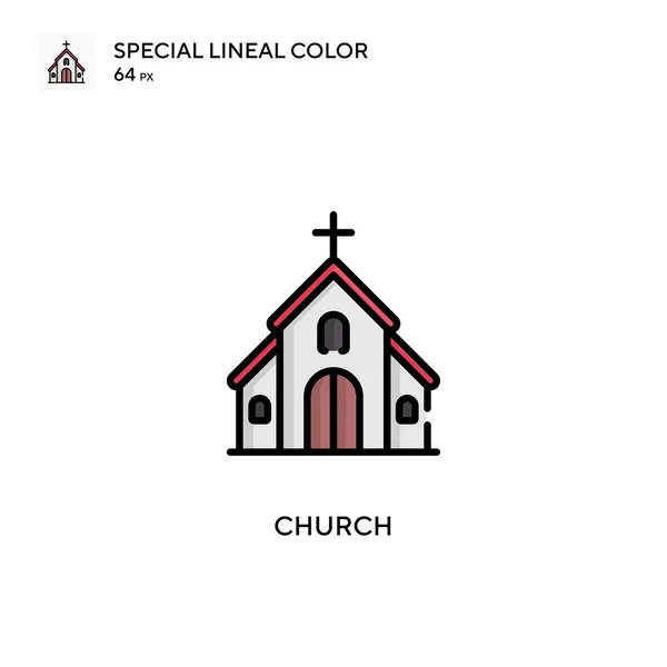 Church Special Lineal Color Icon Illustration Symbol Design Template Web — Stock Vector