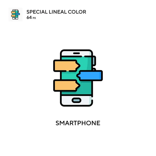 スマートフォン特殊線色アイコン WebモバイルUi要素用のイラスト記号デザインテンプレート 編集可能なストローク上の完璧な色現代ピクトグラム — ストックベクタ