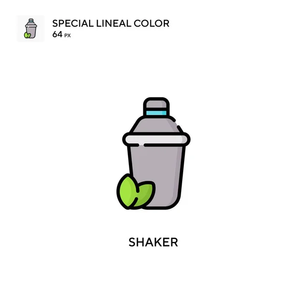 Shaker Icône Spéciale Couleur Linéaire Modèle Conception Symbole Illustration Pour — Image vectorielle