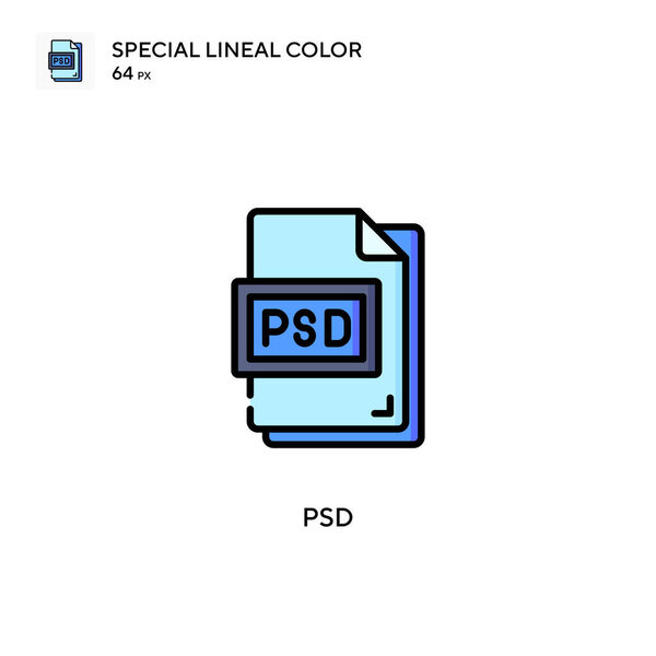 Psd Special lineal color icon. Illustration symbol design template for web mobile UI element. Perfect color modern pictogram on editable stroke.