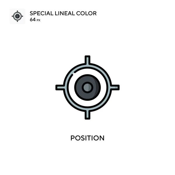 Positie Speciale Lijnkleur Icoon Illustratie Symbool Ontwerp Sjabloon Voor Web — Stockvector