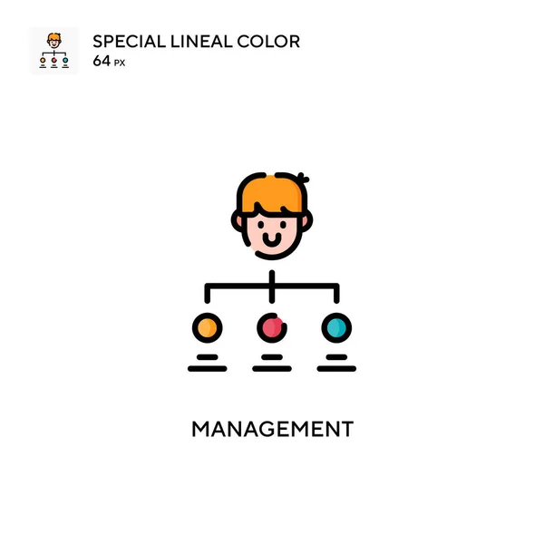 Management Speciální Ikona Lineární Barvy Šablona Návrhu Symbolu Ilustrace Pro — Stockový vektor