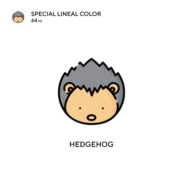 Hedgehog 스페셜 아이콘 디자인 모바일 요소를 템플릿 스트로크에 — 스톡 벡터