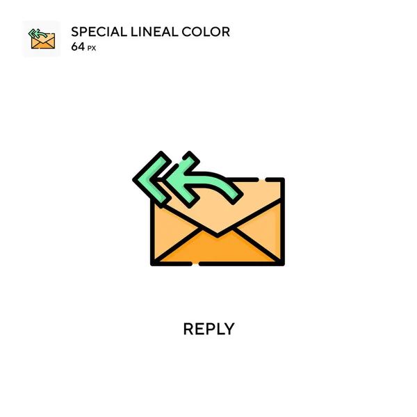 Απάντηση Ειδική Lineal Εικονίδιο Χρώμα Εικονογράφηση Πρότυπο Σχεδιασμού Συμβόλων Για — Διανυσματικό Αρχείο