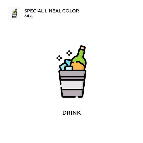 Drink Speciale Lijnkleur Icoon Illustratie Symbool Ontwerp Sjabloon Voor Web — Stockvector