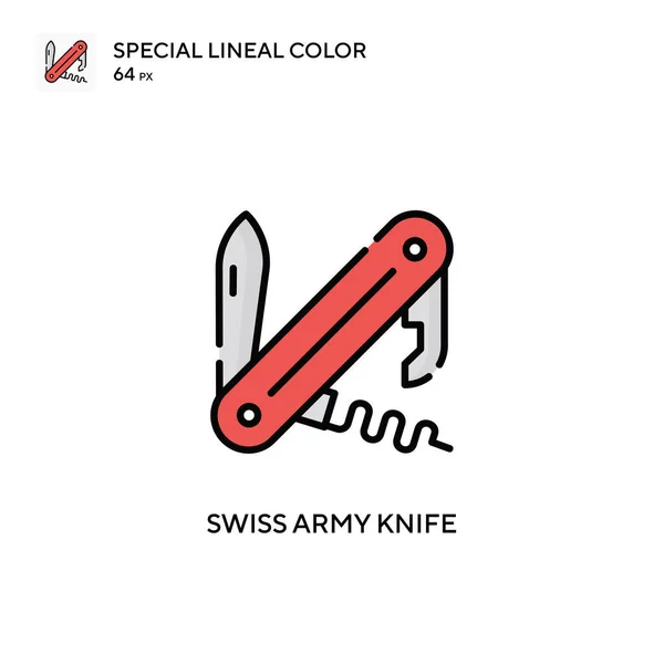 Navaja Suiza Icono Especial Color Lineal Plantilla Diseño Símbolo Ilustración — Archivo Imágenes Vectoriales