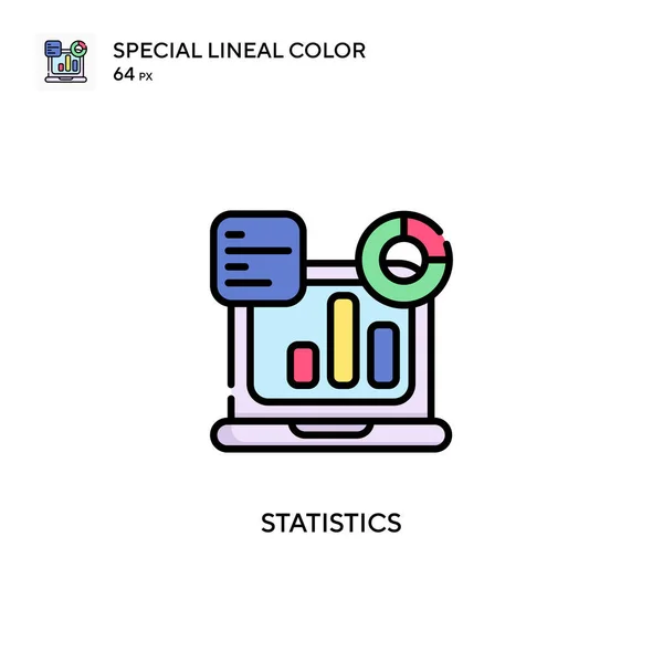 Statistica Speciale Icona Colori Lineari Illustrazione Modello Design Simbolo Elemento — Vettoriale Stock