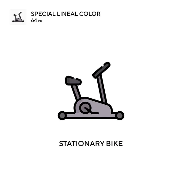 Stationary Bike Special Lineal Color Icon Illustration Symbol Design Template — Stock Vector