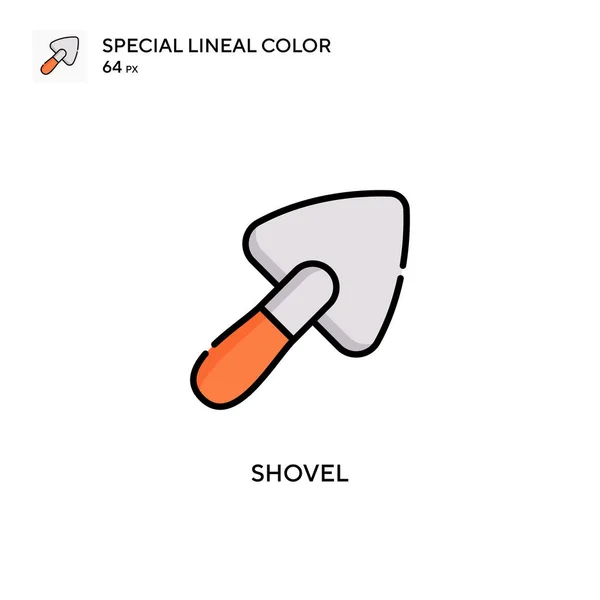 Schaufel Spezielle Lineare Farbe Symbol Illustration Symbol Design Vorlage Für — Stockvektor