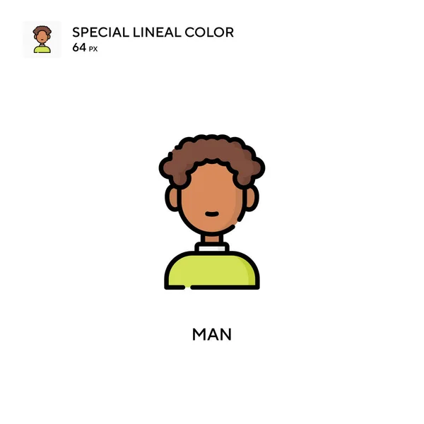 Man Special Lineare Farbe Symbol Illustration Symbol Design Vorlage Für — Stockvektor
