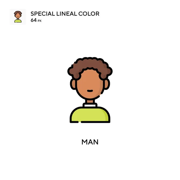 Man Special Lineal Color Icon Illustration Symbol Design Template Web — Stock Vector