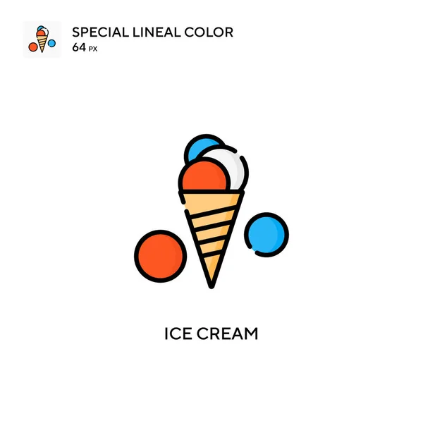 Gelato Speciale Icona Colori Lineari Illustrazione Modello Design Simbolo Elemento — Vettoriale Stock