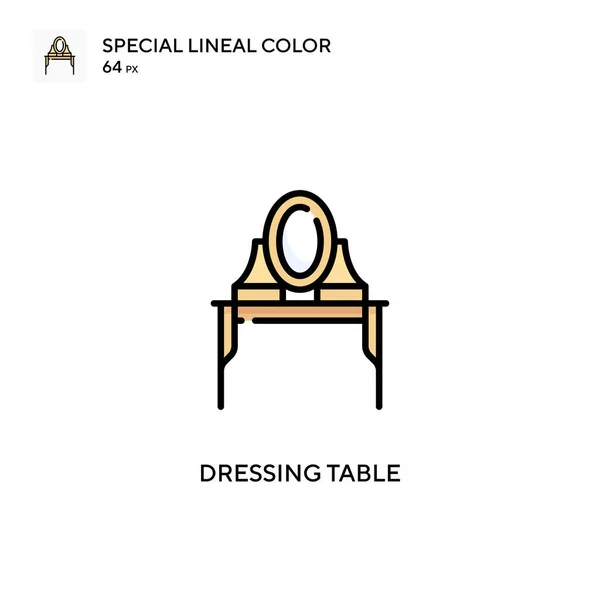 Šatní Stůl Speciální Ikona Lineární Barvy Šablona Návrhu Symbolu Ilustrace — Stockový vektor