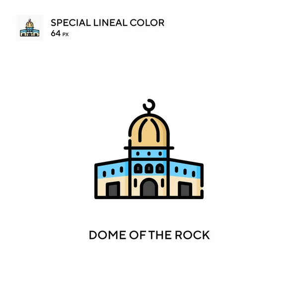 Kopuła Skały Specjalna Ikona Koloru Linii Wzór Symbolu Ilustracji Dla — Wektor stockowy