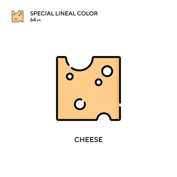 Kaas Speciale Lineal Kleur Icoon Illustratie Symbool Ontwerp Sjabloon Voor — Stockvector