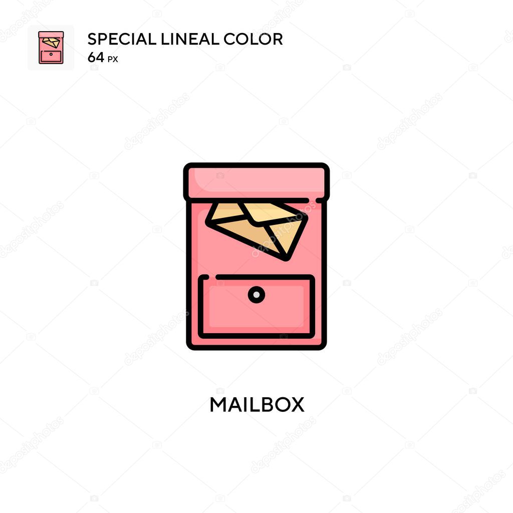 Mailbox Special lineal color icon. Illustration symbol design template for web mobile UI element. Perfect color modern pictogram on editable stroke.