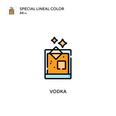 Votka özel renk ikonu. Web mobil UI ögesi için resimleme sembolü tasarım şablonu. Düzenlenebilir vuruş üzerine mükemmel renk modern pictogram.