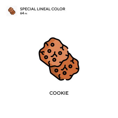 Cookie Özel Çizgi Rengi simgesi. Web mobil UI ögesi için resimleme sembolü tasarım şablonu. Düzenlenebilir vuruş üzerine mükemmel renk modern pictogram.