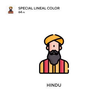 Hindu özel renk ikonu. Web mobil UI ögesi için resimleme sembolü tasarım şablonu. Düzenlenebilir vuruş üzerine mükemmel renk modern pictogram.