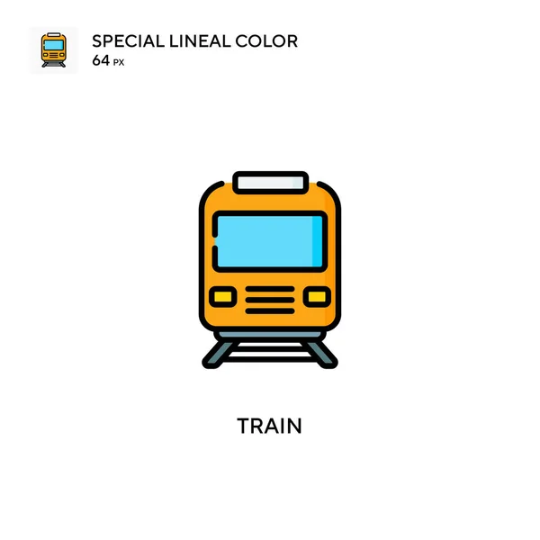 Tren Icono Especial Color Lineal Plantilla Diseño Símbolo Ilustración Para — Archivo Imágenes Vectoriales