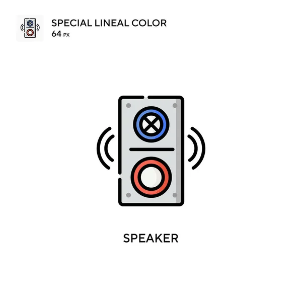 Altavoz Icono Color Lineal Especial Plantilla Diseño Símbolo Ilustración Para — Vector de stock