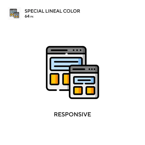 Ícone Cor Linear Especial Responsivo Modelo Design Símbolo Ilustração Para — Vetor de Stock