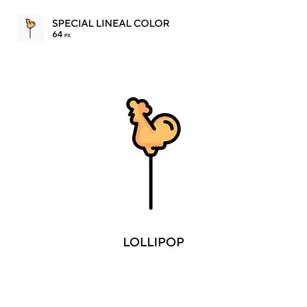 Lollipop Icono Especial Color Lineal Plantilla Diseño Símbolo Ilustración Para — Vector de stock