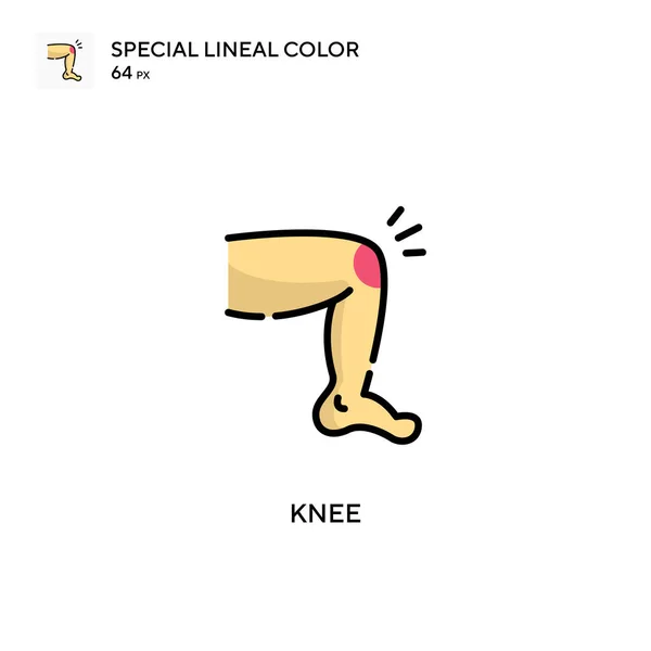 Rodilla Icono Color Lineal Especial Plantilla Diseño Símbolo Ilustración Para — Archivo Imágenes Vectoriales