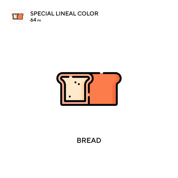 Bröd Speciell Linjal Färg Ikon Illustration Symbol Design Mall För — Stock vektor