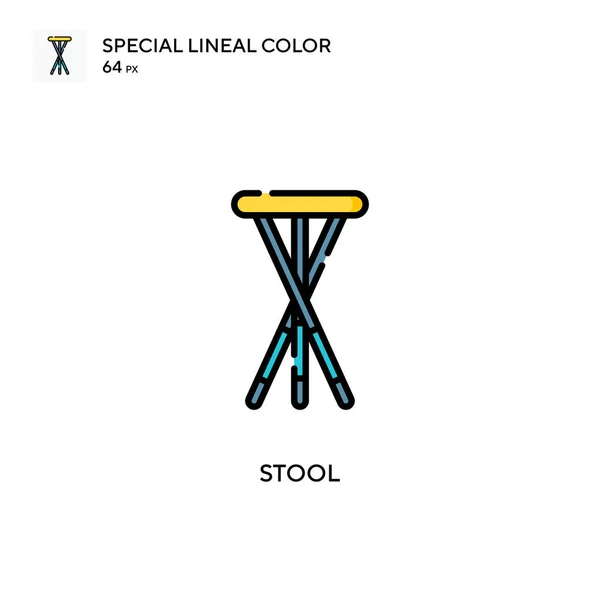 Sgabello Speciale Icona Colore Lineare Illustrazione Modello Design Simbolo Elemento — Vettoriale Stock