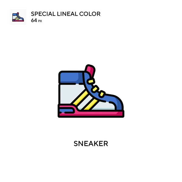 Sneaker Speciale Icona Colori Lineari Illustrazione Modello Design Simbolo Elemento — Vettoriale Stock