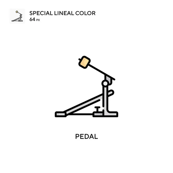 Pedal Icono Color Lineal Especial Plantilla Diseño Símbolo Ilustración Para — Vector de stock