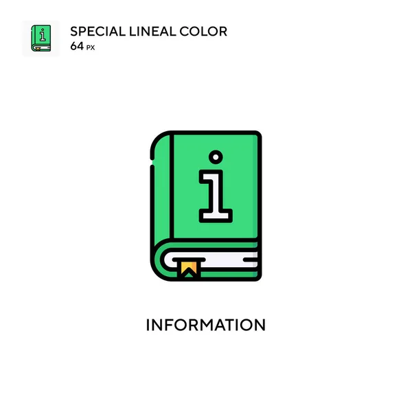 Információ Különleges Lineáris Szín Ikon Illusztráció Szimbólum Design Sablon Web — Stock Vector