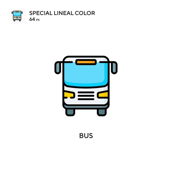 Bus Icono Especial Color Lineal Plantilla Diseño Símbolo Ilustración Para — Vector de stock