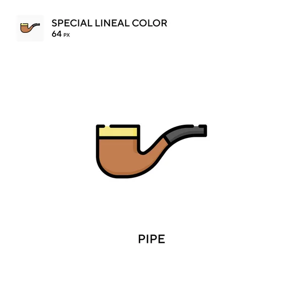 Pipe Icono Color Lineal Especial Plantilla Diseño Símbolo Ilustración Para — Archivo Imágenes Vectoriales