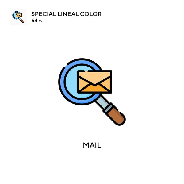 Mail Ícone Cor Linear Especial Modelo Design Símbolo Ilustração Para — Vetor de Stock