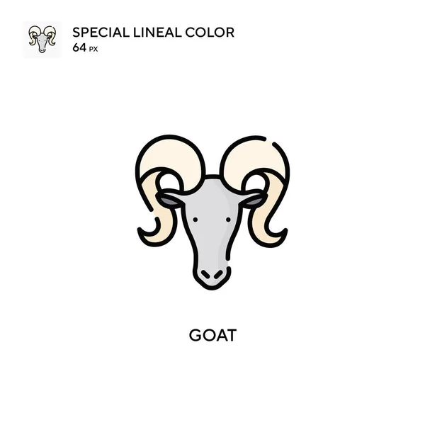 Goat Special Lineal 아이콘이다 디자인 모바일 요소를 템플릿 스트로크에 — 스톡 벡터