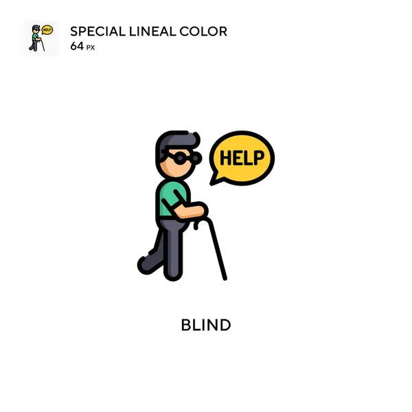 Τυφλή Ειδική Γραμμή Χρώματος Εικονίδιο Εικονογράφηση Πρότυπο Σχεδιασμού Συμβόλων Για — Διανυσματικό Αρχείο