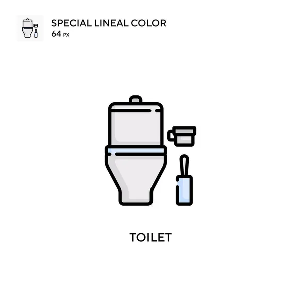 Toaleta Specjalna Ikona Koloru Linii Wzór Symbolu Ilustracji Dla Mobilnego — Wektor stockowy