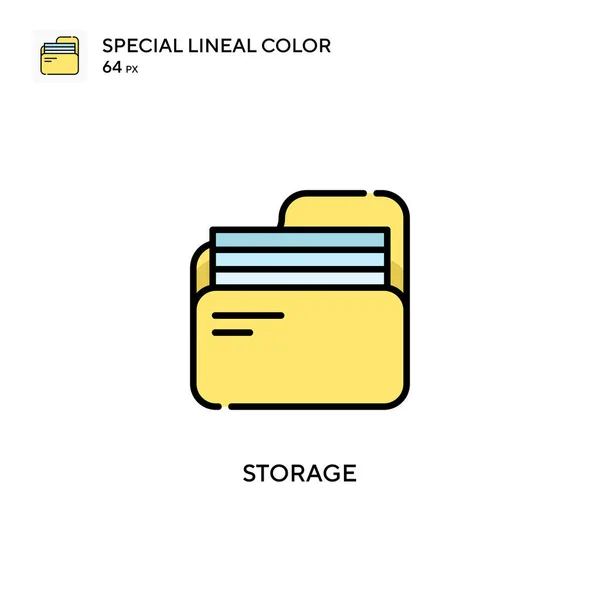 Storage Special Lineal Color Icon Illustration Symbol Design Template Web — Stock Vector