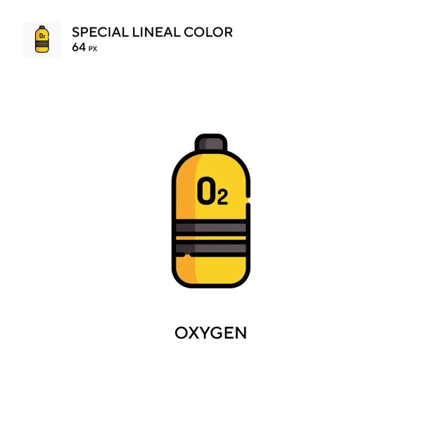 Oksijen Özel Lineal Renk Simgesi Web Mobil Ögesi Için Resimleme — Stok Vektör