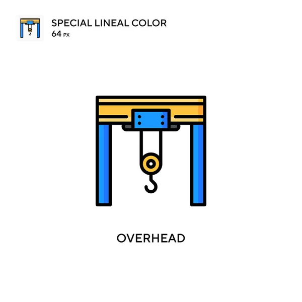 Overhead Speciale Lijnkleur Icoon Illustratie Symbool Ontwerp Sjabloon Voor Web — Stockvector