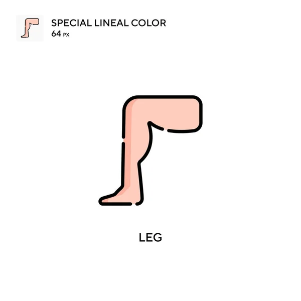 Noga Specjalna Ikona Koloru Liniowego Wzór Symbolu Ilustracji Dla Mobilnego — Wektor stockowy