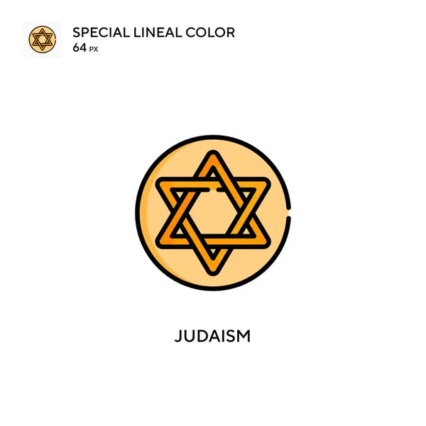 Judaizmus Különleges Lineáris Szín Ikon Illusztráció Szimbólum Design Sablon Web — Stock Vector