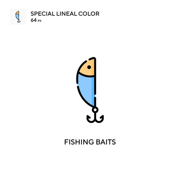 Fishing Baits Special Lineal Color Icon Illustration Symbol Design Template — Stock Vector