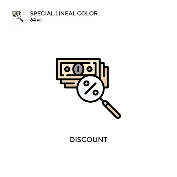 Descuento Especial Icono Color Lineal Plantilla Diseño Símbolo Ilustración Para — Archivo Imágenes Vectoriales